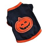 Ninasill Pet Apparel, ღ ღ Dog Puppy T-Shirts Fleece Warm Clothes Cute Halloween Pumpkin (M,...