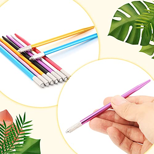 Microblading-Pens-20-Piece-Eyebrow-Tattoo-Pens-Light-Manual-Tattoo-Pens-Aluminum-Tattoo-Pen-Tattoo-Makeup-Pen-for-Women-Men-Makeup-Supplies-Tattoo-Salons-7-Colors