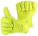 Oven Mitts Silicone Smoker Heat Resistant BBQ Grilling Gloves Safe Handling of Hot Food, Pots and Pans for Cooking Baking Meat Handling Barbecue Potholder-Green