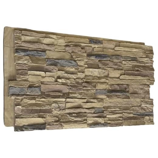 Ekena Millwork PNU24X48CNCO Canyon Ridge Stacked Stone Stonewall Faux Stone Siding Panel 48"W x 24"H x 1 1/4"D Colfax 1 EA