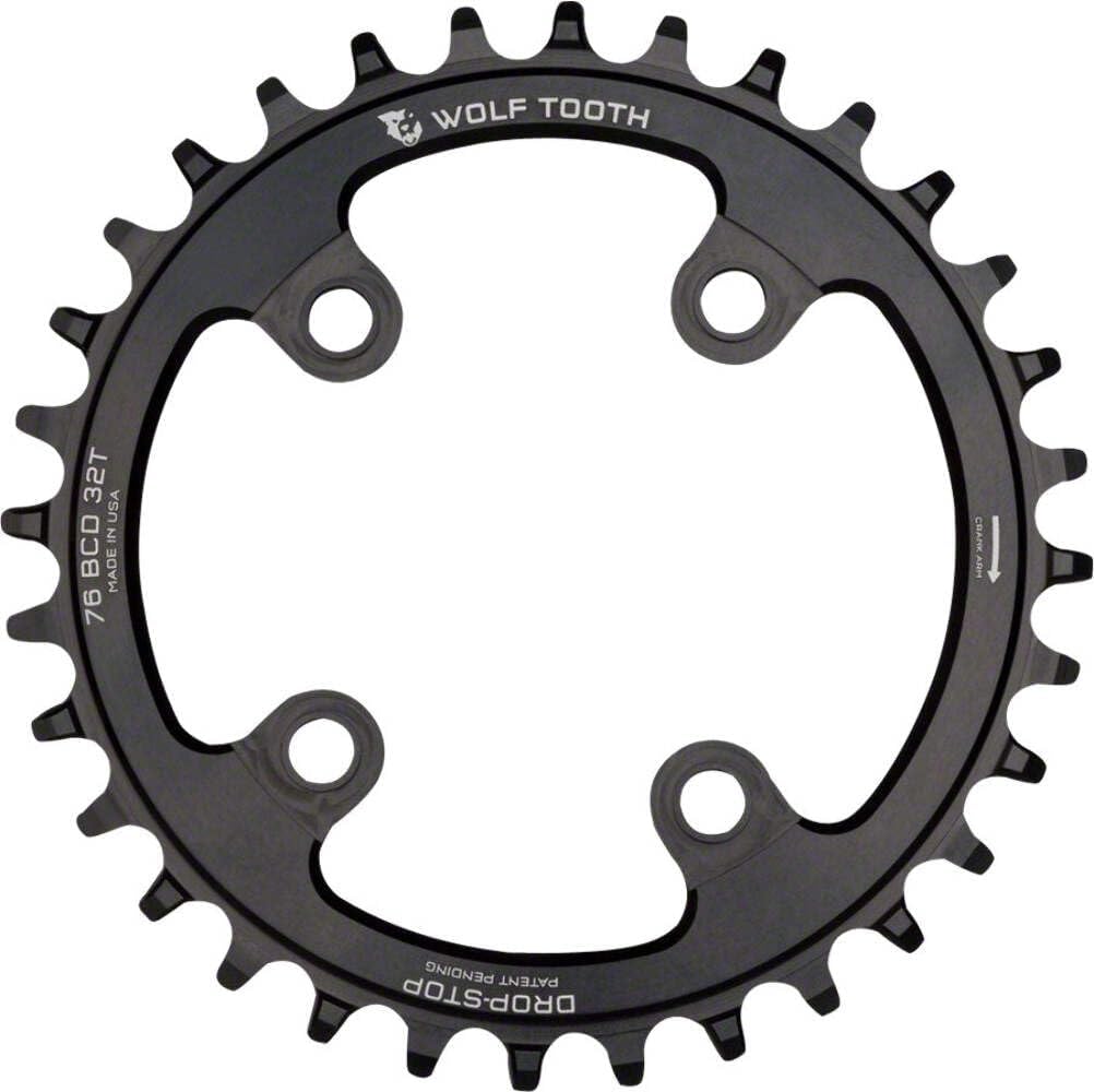 Wolf Tooth 76 BCD Mountain Bike Chainring for SRAM XX1 and Specialized Stout (30 Tooth, Drop-Stop A, MTB)