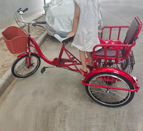 Triciclo para Adultos y Mayores, 3 Ruedas, Rojo 20" miniatura 6