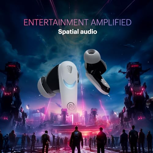 Image of Noise Buds Combat X In Ear Truly Wireless Gaming Earbuds With 40Ms Low Latency, 60H Of Playtime, Spatial Audio, RGB Lights, Instacharge(10 Min=180 Min),10Mm Driver,BT V5.3(Covert White)