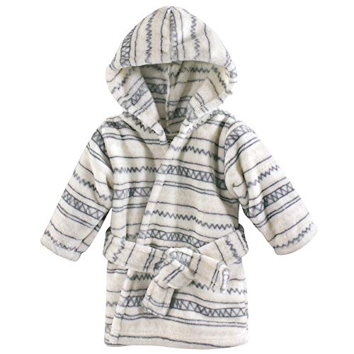 Hudson Baby Unisex Baby Plush Animal Face Robe, Aztec, One Size, 0-9 Months