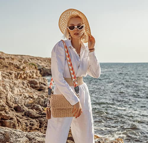 Yxilee Straw Bag Straw Purses For Women Summer Clutch Crossbody Shoulder Bags For Women Small Beach Cell Phone Wallet Purse Handmade Envelope #TOP1