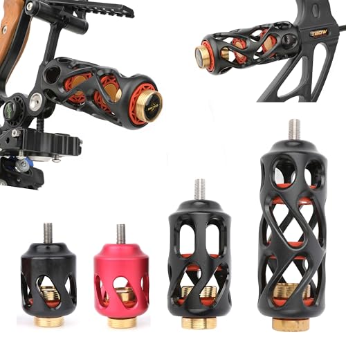 Poearcus Archery Bow Stabilizer 2-inch 3-inch 4-inch Lightweight Stabilizer Bow Riser Dampers Silencers Shock Absorbers Vibration Damper for Recurve Bow Compound Bow (Black, 3 inch)