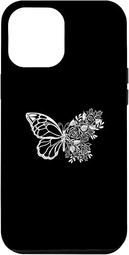Funda para iPhone 12 Pro Max con diseño de mariposas y flores