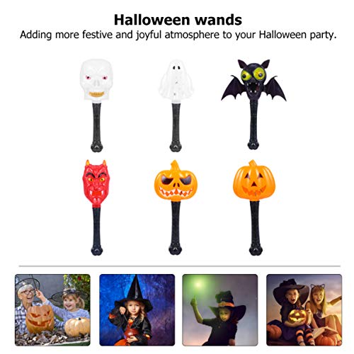 KESYOO Halloween Led Varinha Acesa Piscando Brilho Mágico No Escuro Vara Noite Festa Varinha Brinque