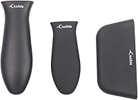 Vista 1 de Soportes de silicona para mango caliente, paquete de 3 mezclados (negro)