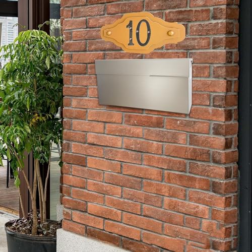 Image of Stainless Steel Wall-Mount Outdoor Mailbox with Rain Cover | Large-Capacity Mailbox for Homes, Apartments & Offices with Secure Front Access & Weather-Resistant Design, Silver
