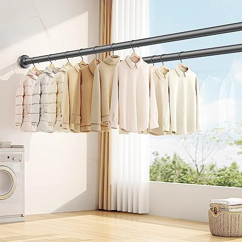 Perche de placard extensible noire pour dressing de studio