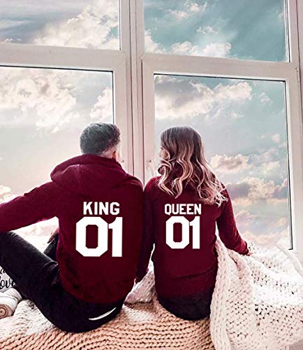 Daisy for U Hoody voor koppels, met King/Queen-opdruk, 1 stuk - Image 4