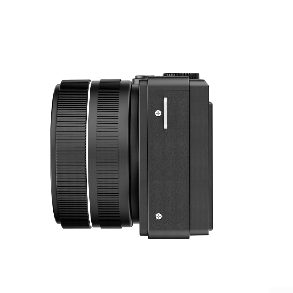 Fotocamera digitale per fotografia e vlogging con video MP4 4K, uscita JPG da 64 MP, zoom 16X e schermo rotante a 180 gradi (nero)