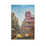 LaFegoude Basants Art in Pakistan Poster Dekorative Malerei 