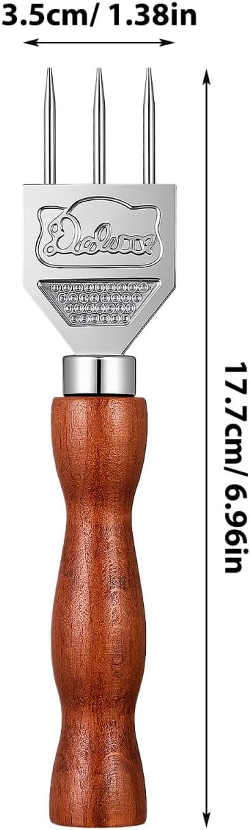 Ice Picks for Breaking Ice: Stainless Steel Ice Crusher with Safety Wood Handle, Japanese Style Ice Chipper Three Prong Ice Pick Tool Bar Wine Tools Ice Breaker Tool for Kitchen Bars Bartender