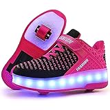 YADLCR LED Rollschuhe mit Räder, Roller Skate Schuhe Sneakers Kinder Schuhe mit Rollen, Outdoorschuhe Gymnastik Mode Turnschuhe Unisex-Kinder Fitnessschuhe (Color : 2, Size : 36)