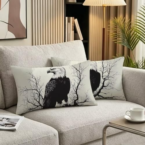 Fundas cojines 40x80 gris con relieve de águila en terciopelo rectangular para cama de lujo 4
