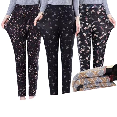 Pantalones de camello gruesos de algodon en tres capas para senora 1