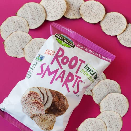 Root Smarts Tropical Taro Vegetable Chips With The Perfect Crunch. Gluten Free, Non Gmo, No Artificial Ingredients Or Preservatives, Parave. #TOP5