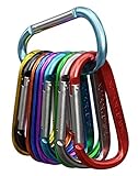 alumax karabiner ✅ LEICHT UND KLEIN – Mit einer Karabiner Größe von 80mm*40mm und nur 22g Eigengewicht ist eine leichte Einhandbedienung möglich. Durch den Schnappverschluss bietet der Karabiner haken sicher & schnell sowohl öffnen als auch schließen - Einfacher zu bedienen als ein gewöhnlicher Schraubkarabiner (Belastbarkeit: ca. 40kg).