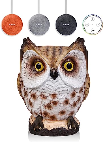 Soporte de diseño búho para Echo Dot y Google Home Mini con base fija 2