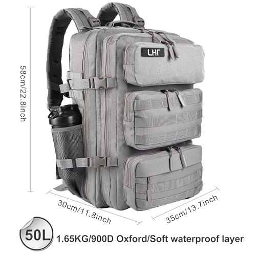 Image of LHI Tactical Military Backpack for Men and Women 25L /35L Army Assault Pack Bag Small Rucksack with Bottle Holder