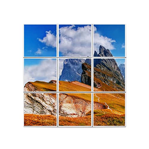 Paysage naturel de montagne en carreaux céramique pour habillage mural de salon