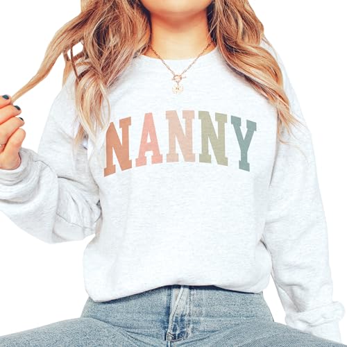 Boho Nanny Sweatshirt, Gifts For Women, Nanny New Grandma Sweater, Mother's Day Shirt, Pregnancy Announcement Gift, Long Sleeve Unisex Crewneck Sweatshirt4