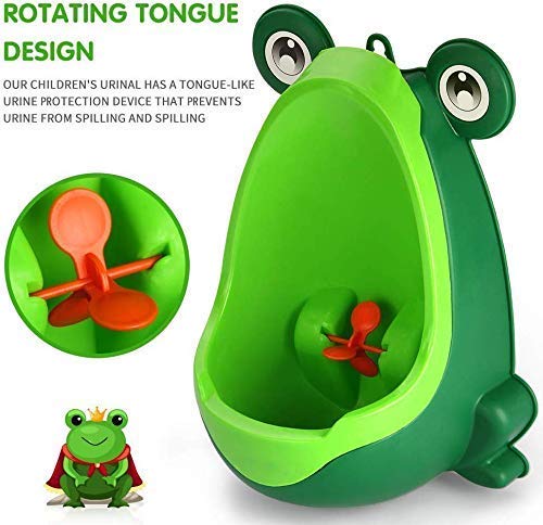 HaRvic Frog Children Kids Urinal Potty Removable Toilet Trainer Bathroom Baby Toilet Training Kids Potty Pee Trainer Urine for Boys with Funny Aiming Target (Multicolor) 1