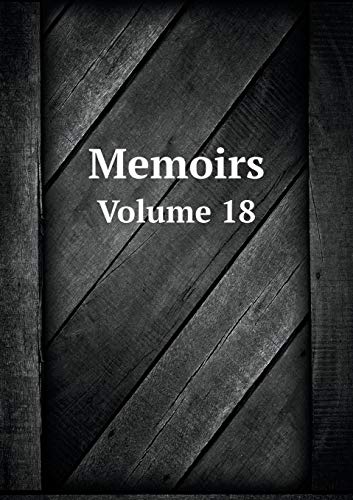Memoirs Volume 18 5519253021 Book Cover