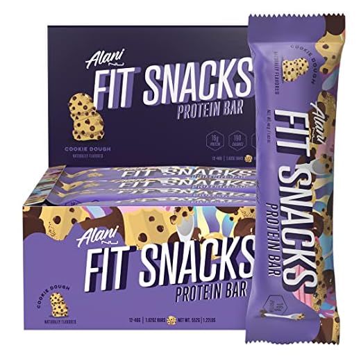 Alani Nu Fit Snack Protein Bar, Gluten-Free Bars, 16g Protein, Low-Sugar, Low-Carb, Gluten-Free, Cookie Dough, Addison Rae Collab, 12 Servings