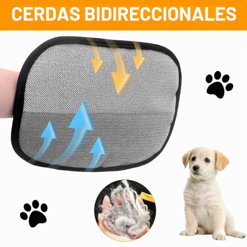 Miniatura 2 de Mhwan Quita Pelos Mascota, 2 Piezas Electrostáticos Automáticos Guante Quitapelos Mascotas, Engrosado, Resistente Al Desgaste Y Duradero, Sin Esquinas Muertas, Fáciles De Limpiar Y Usar