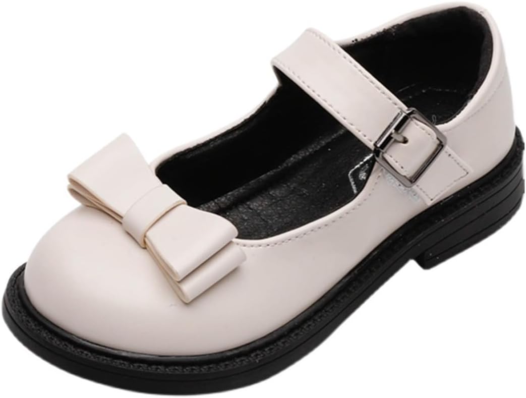 BININBOX Toddler Little Kids Girls Classic Low Heel Dress Shoes Mary Jane Flats Back to School Uniform Shoes