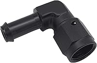 Vista 16 de Recta 6AN hembra giratoria a 1/4 "empuje en manguera adaptador de montaje de púas aluminio negro