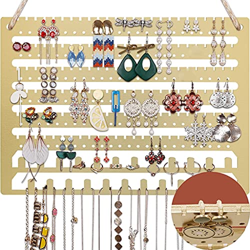 Organisateur de bijoux suspendus en bois Collier mural Boucles d'oreilles Présentoir Boucles d'oreilles Titulaire Support de rangement Décor à la maison Boucles d'oreilles murales Présentoir Cover