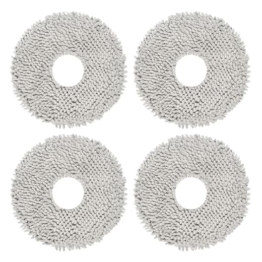 KiimSin 4 Stück Wischtücher Zubehör für Roborock Q Revo/Q Revo Maxv/Q revo Master/Q revo S/Q Revo Pro Roboter-Staubsauger Ersatzteil, waschbares Wischtuch Pads, wiederverwendbares Wischpads