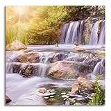 Montage : la suspension métallique solide pré-montée permet un montage mural sûr et facile de votre image en verre. Pour un effet expressif, des entretoises supplémentaires à l'arrière de votre nouvelle peinture murale donnent un aspect « flottant ». Veuillez noter que les chevilles et vis murales appropriées pour la fixation murale ne sont pas incluses.