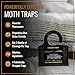Dr. Killigan's Premium Double Potent Clothing Moth Traps with Pheromones Prime, Organic Clothes Moth Trap with Lure for Closets & Carpet, Case Making & Web Spinning (6 Pack, Black)