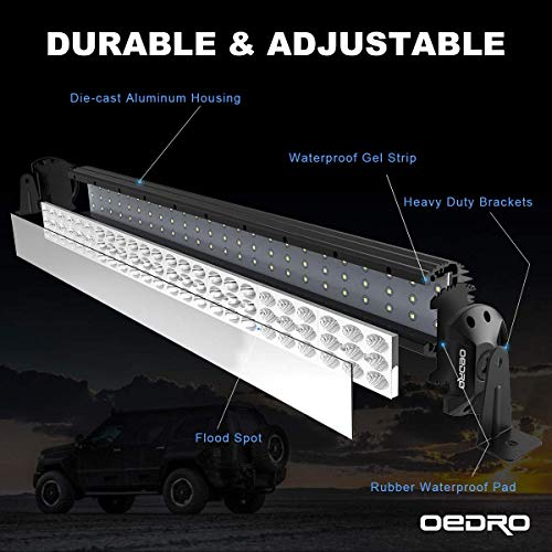 Image of OEDRO 54 Inch LED Light Bar 818W with Wiring Harness Tri-Rows
