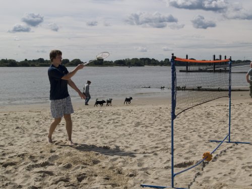 Badminton-Netz Victor Mini höhenverstellbar für verschiedene Sportarten