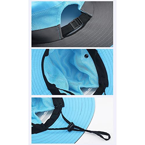 MuYiYi11 Chapéu feminino de verão, dobrável, portátil, de aba larga, para pesca, trilhas, escalada,
