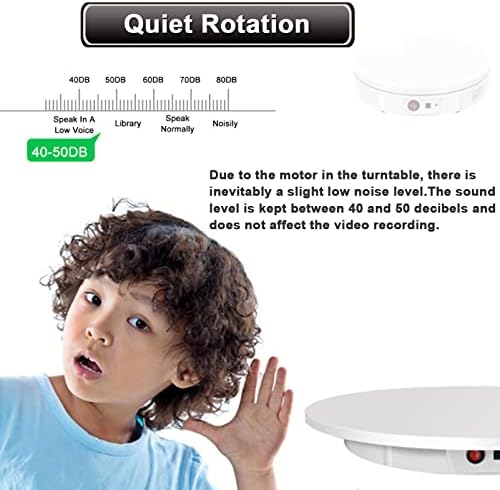 Motorized Rotating Display Stand with Remote Control, Heavy-Duty Electric Turntable for Professional Product Photography and Showcase
