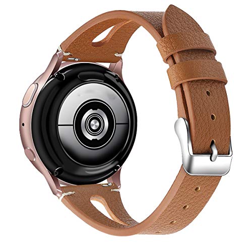 Preisvergleich Produktbild Chainfo Schnellverschluß Uhrenarmbänder 20mm - Leder Armbänder für Herren und Damen im eleganten Stil (20mm, Braun)
