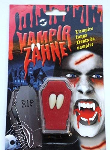 Erfurth Fun Vampire Fangs Coffin, Length-6 Cm, One Size, Multi Colour