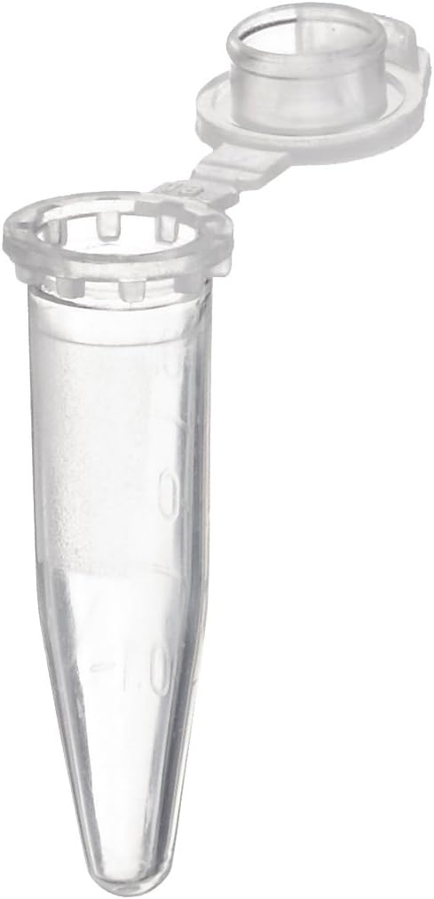 Heathrow Scientific HD4422 Microcentrifuge Tube, Polypropylene, 0.5 mL Capacity, Natural (Pack of 1000)