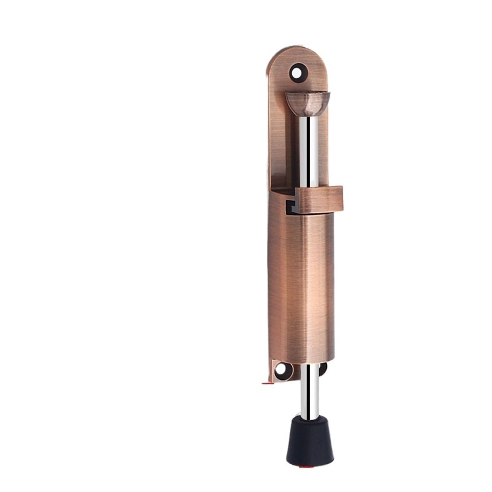 Door Stop Easy Step Door Stopper Kickdown Stop Spring Loaded Telescopic On/Off Holder Randomly Hardware(Big-Red Bronze)