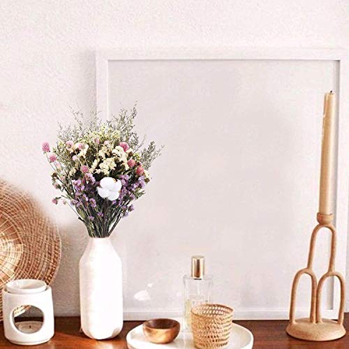 Huaesin Natural Dried Flowers Bouquet Dried Cotton Stem Lover Grass Gypsophila Myosotis Sylvatica Farmhouse Artificial Flowers For Filler Floral Arrangement Diy Home Party Decor #TOP2