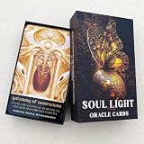 QCFQCF Soul Light Karty Oracle, Cosmic Guidance Oracle Deck, karty duchowej wyroczni do odkrywania kosmicznej mądrości i intuicyjnych spostrzeżeń