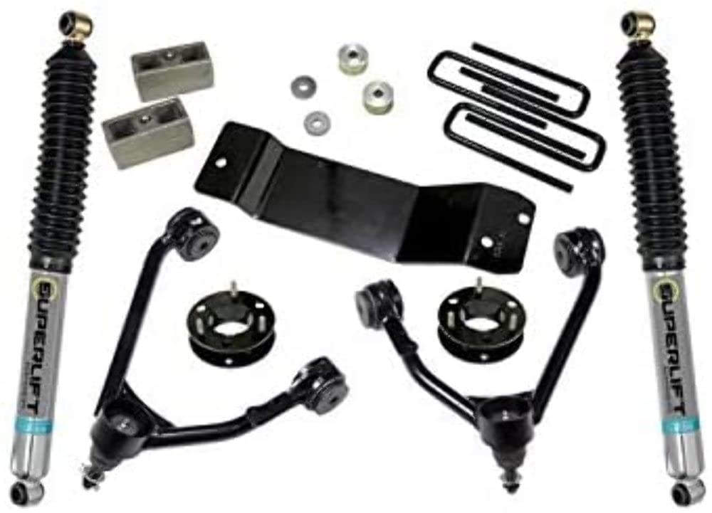 RealTruck SUPERLIFT SUSPENSION 3.5" Lift Kit | Complete Lift Kit with Rear Bilstein 5100 Series Shocks & Upper Control Arms | 3600B | Fits 2014-2019 Chevrolet Silverado/GMC Sierra 1500 4WD Legacy