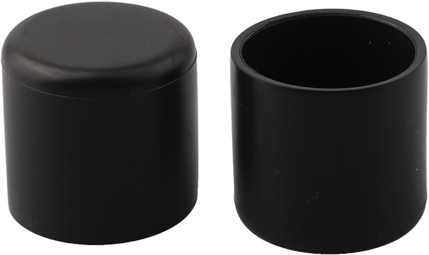 Rubber Chair Leg For Furniture Feet Protectors Anti Slip Floor Pads Table Leg Covers Round Hardwood Floor Protectors Silent Chair Glides Metal(Black 25mm)